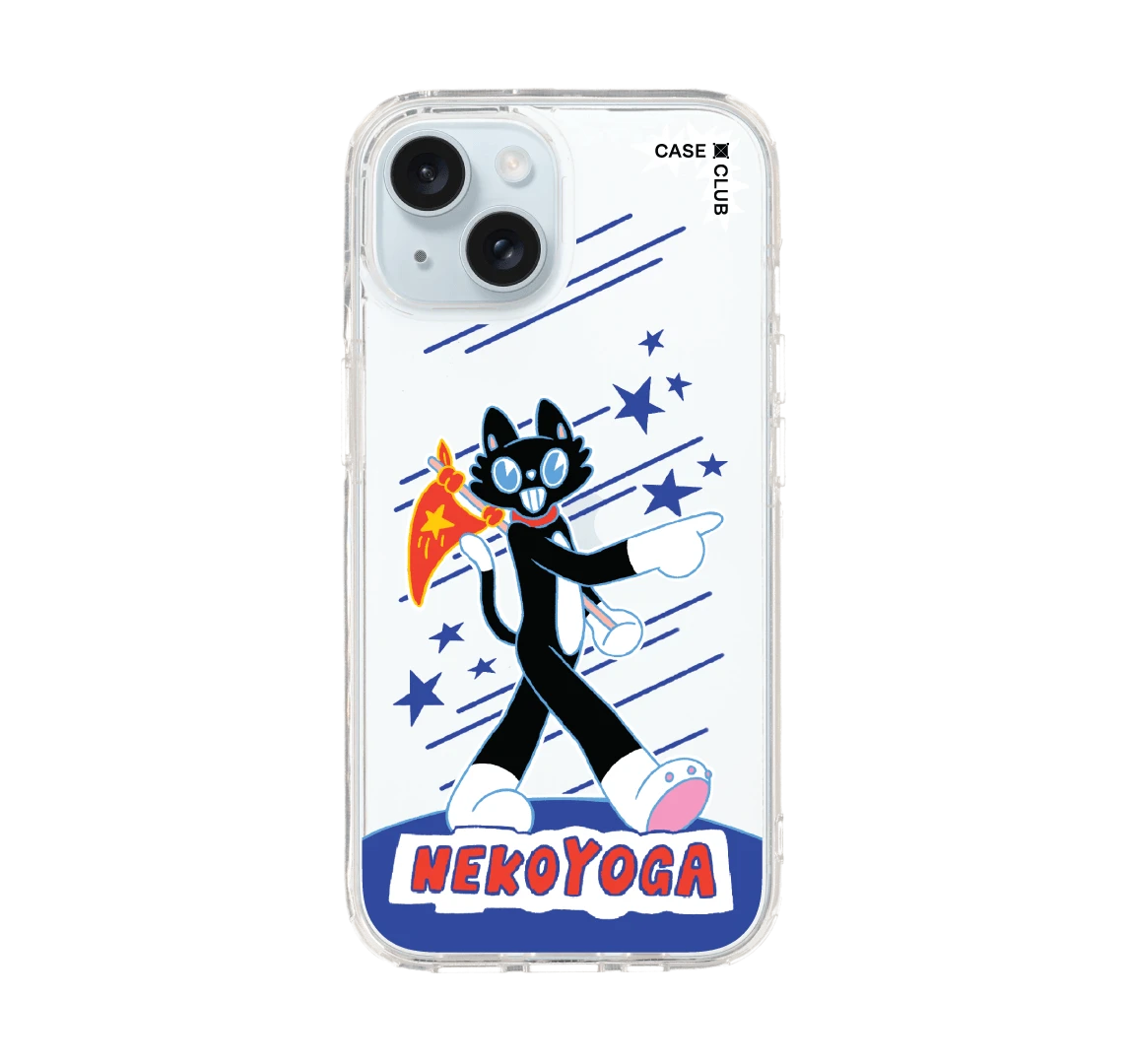 เคสใส iphone 15 เจ้าเหมียวท่องดาว
